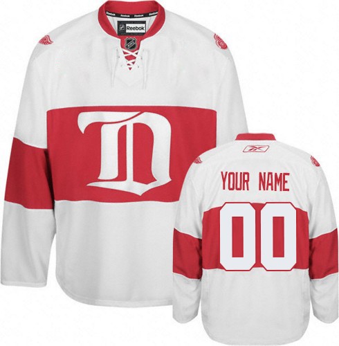 NHL Detroit Red Wings Trikot Benutzerdefinierte Reebok 3rd Weiß Authentic Winter Classic